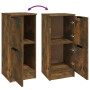 Aparadores 2 uds madera contrachapada roble ahumado 30x30x70 cm de vidaXL, Aparadores - Ref: Foro24-817019, Precio: 60,99 €, ...