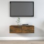 Engineered wood smoked oak wall cabinet 68x30x20 cm by vidaXL, Shelves and shelves - Ref: Foro24-817093, Price: 51,36 €, Disc...