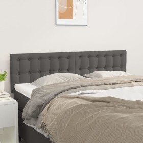 Headboards 2 units gray synthetic leather 72x5x78/88 cm by vidaXL, Headboards and footboards - Ref: Foro24-346468, Price: 64,...