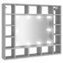 Sonoma gray furniture with mirror and LED 91x15x76.5 cm by vidaXL, bathroom vanities - Ref: Foro24-820449, Price: 79,61 €, Di...