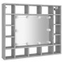 Sonoma gray furniture with mirror and LED 91x15x76.5 cm by vidaXL, bathroom vanities - Ref: Foro24-820449, Price: 79,61 €, Di...