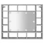 Sonoma gray furniture with mirror and LED 91x15x76.5 cm by vidaXL, bathroom vanities - Ref: Foro24-820449, Price: 79,61 €, Di...