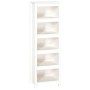 Solid pine wood white bookshelf 50x35x154 cm by vidaXL, Bookcases and shelves - Ref: Foro24-821715, Price: 107,56 €, Discount: %