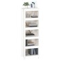 Solid pine wood white bookshelf 50x35x154 cm by vidaXL, Bookcases and shelves - Ref: Foro24-821715, Price: 107,56 €, Discount: %