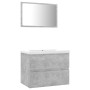 Conjunto de muebles de baño aglomerado gris hormigón de vidaXL, Muebles de baño - Ref: Foro24-3071589, Precio: 159,47 €, Desc...