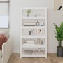 Solid pine wood white bookshelf 80x35x154 cm by vidaXL, Bookcases and shelves - Ref: Foro24-821690, Price: 135,85 €, Discount: %