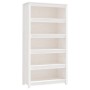 Estantería madera maciza de pino blanca 80x35x154 cm de vidaXL, Librerías y estanterías - Ref: Foro24-821690, Precio: 135,44 ...