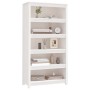 Solid pine wood white bookshelf 80x35x154 cm by vidaXL, Bookcases and shelves - Ref: Foro24-821690, Price: 135,85 €, Discount: %