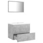 Conjunto de muebles de baño aglomerado gris hormigón de vidaXL, Muebles de baño - Ref: Foro24-3071589, Precio: 159,47 €, Desc...