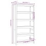 Solid pine wood white bookshelf 80x35x154 cm by vidaXL, Bookcases and shelves - Ref: Foro24-821690, Price: 135,85 €, Discount: %