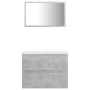 Conjunto de muebles de baño aglomerado gris hormigón de vidaXL, Muebles de baño - Ref: Foro24-3071589, Precio: 159,47 €, Desc...