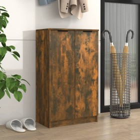 Smoked oak plywood shoe cabinet 59x35x100 cm by vidaXL, Shoe racks and shoe organizers - Ref: Foro24-817108, Price: 112,99 €,...