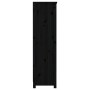 Estantería madera maciza de pino negra 80x35x126 cm de vidaXL, Librerías y estanterías - Ref: Foro24-821688, Precio: 136,08 €...