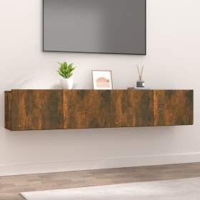 TV-Möbel, 2 Stück, Holzwerkstoff, Farbe Eiche, 80 x 30 x 30 cm von vidaXL, TV-Möbel - Ref: Foro24-820463, Preis: 73,99 €, Rab...