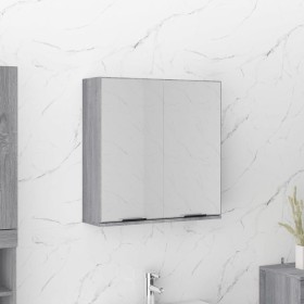 Sonoma gray bathroom cabinet with mirror 64x20x67 cm by vidaXL, bathroom vanities - Ref: Foro24-817067, Price: 73,01 €, Disco...