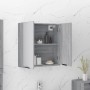 Armario de baño con espejo color gris Sonoma 64x20x67 cm de vidaXL, Tocadores de baño - Ref: Foro24-817067, Precio: 76,76 €, ...