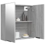 Armario de baño con espejo color gris Sonoma 64x20x67 cm de vidaXL, Tocadores de baño - Ref: Foro24-817067, Precio: 76,76 €, ...