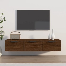 Brown oak engineered wood wall cabinet 102x30x20 cm by vidaXL, Shelves and shelves - Ref: Foro24-817098, Price: 69,65 €, Disc...