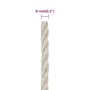 White polypropylene work rope 8 mm 50 m by vidaXL, Ropes and metal cords - Ref: Foro24-153046, Price: 14,70 €, Discount: %