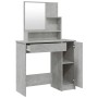 Concrete gray dressing table with mirror 86.5x35x136 cm by vidaXL, Bedroom Dressers - Ref: Foro24-802961, Price: 86,01 €, Dis...