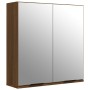 Armario de baño con espejo color roble marrón 64x20x67 cm de vidaXL, Tocadores de baño - Ref: Foro24-817068, Precio: 79,65 €,...