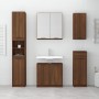 Armario de baño con espejo color roble marrón 64x20x67 cm de vidaXL, Tocadores de baño - Ref: Foro24-817068, Precio: 80,69 €,...