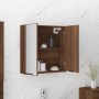 Armario de baño con espejo color roble marrón 64x20x67 cm de vidaXL, Tocadores de baño - Ref: Foro24-817068, Precio: 79,65 €,...