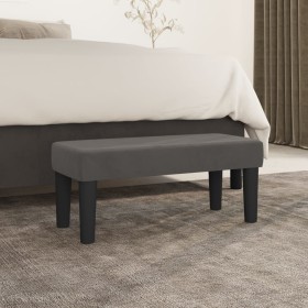 Banco de terciopelo gris oscuro 70x30x30 cm de vidaXL, Bancos - Ref: Foro24-346639, Precio: 35,70 €, Descuento: %