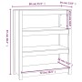 Solid white pine wood shelf 80x35x97 cm by vidaXL, Bookcases and shelves - Ref: Foro24-821680, Price: 125,22 €, Discount: %