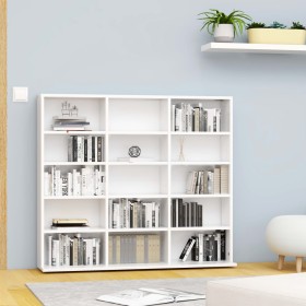 White plywood CD cabinet 102x23x89.5 cm by vidaXL, CD and DVD storage - Ref: Foro24-801787, Price: 64,80 €, Discount: %