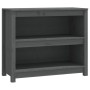 Estantería madera maciza de pino gris 80x35x68 cm de vidaXL, Librerías y estanterías - Ref: Foro24-821676, Precio: 82,64 €, D...