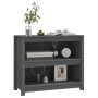 Estantería madera maciza de pino gris 80x35x68 cm de vidaXL, Librerías y estanterías - Ref: Foro24-821676, Precio: 82,64 €, D...