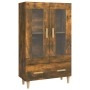 Aparador de madera contrachapada roble ahumado 70x31x115 cm de vidaXL, Aparadores - Ref: Foro24-817477, Precio: 88,41 €, Desc...