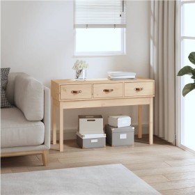 Solid pine wood console table 114x40x75 cm by vidaXL, Side tables - Ref: Foro24-821754, Price: 99,47 €, Discount: %