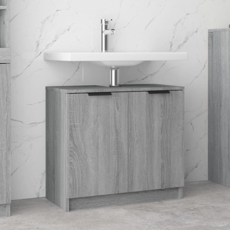 Gray Sonoma plywood bathroom cabinet 64.5x33.5x59cm by vidaXL, Lockers and storage cabinets - Ref: Foro24-817064, Price: 53,2...