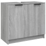 Armario de baño madera contrachapada gris Sonoma 64,5x33,5x59cm de vidaXL, Taquillas y armarios de almacenamiento - Ref: Foro...