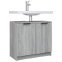 Armario de baño madera contrachapada gris Sonoma 64,5x33,5x59cm de vidaXL, Taquillas y armarios de almacenamiento - Ref: Foro...