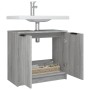 Armario de baño madera contrachapada gris Sonoma 64,5x33,5x59cm de vidaXL, Taquillas y armarios de almacenamiento - Ref: Foro...