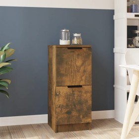 Aparador madera contrachapada color roble ahumado 30x30x70 cm de vidaXL, Aparadores - Ref: Foro24-817018, Precio: 34,99 €, De...