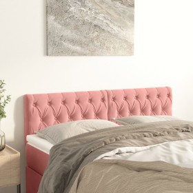 Headboards 2 units of pink velvet 80x7x78/88 cm by vidaXL, Headboards and footboards - Ref: Foro24-346367, Price: 78,99 €, Di...