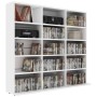 Armario para CDs madera contrachapada blanco 102x23x89,5 cm de vidaXL, Almacenamiento para CD y DVD - Ref: Foro24-801787, Pre...