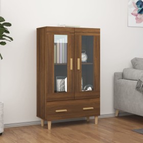 Aparador alto de madera contrachapada marrón roble 70x31x115 cm de vidaXL, Aparadores - Ref: Foro24-817479, Precio: 82,84 €, ...