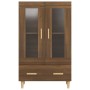 Aparador alto de madera contrachapada marrón roble 70x31x115 cm de vidaXL, Aparadores - Ref: Foro24-817479, Precio: 67,57 €, ...