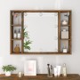 Furniture with mirror and LED smoked oak color 76x15x55 cm by vidaXL, bathroom vanities - Ref: Foro24-820445, Price: 68,81 €,...