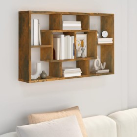 Engineered smoked oak wood wall shelf 85x16x52.5 cm by vidaXL, Shelves and shelves - Ref: Foro24-820460, Price: 42,74 €, Disc...