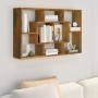 Engineered smoked oak wood wall shelf 85x16x52.5 cm by vidaXL, Shelves and shelves - Ref: Foro24-820460, Price: 45,01 €, Disc...