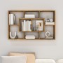 Engineered smoked oak wood wall shelf 85x16x52.5 cm by vidaXL, Shelves and shelves - Ref: Foro24-820460, Price: 45,01 €, Disc...