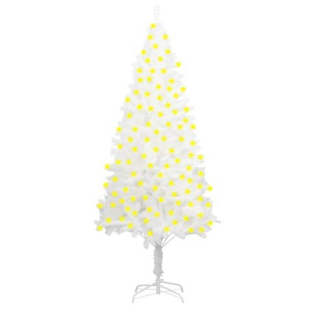 Künstlicher Weihnachtsbaum mit LED-Lichtern und Tannenzapfen weiß 210 cm von vidaXL, Weihnachtsbäume - Ref: Foro24-3077463, P...