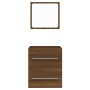 Bathroom cabinet with oak brown mirror 41x38.5x48 cm by vidaXL, Bathroom furniture - Ref: Foro24-820471, Price: 49,99 €, Disc...