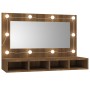 Oak brown mirror and LED furniture 90x31.5x62 cm by vidaXL, bathroom vanities - Ref: Foro24-820459, Price: 62,92 €, Discount: %